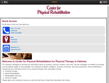 Tablet Screenshot of centerforphysicalrehab.com